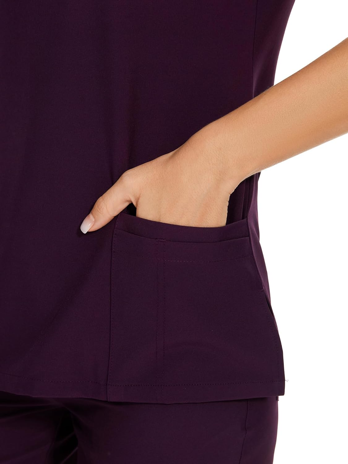 COZYFIT Scrubs for Women Set - Stretch V-Neck Scrub Top & Jogger Pant with 8 Pockets COZY SCRUBS - Image 5