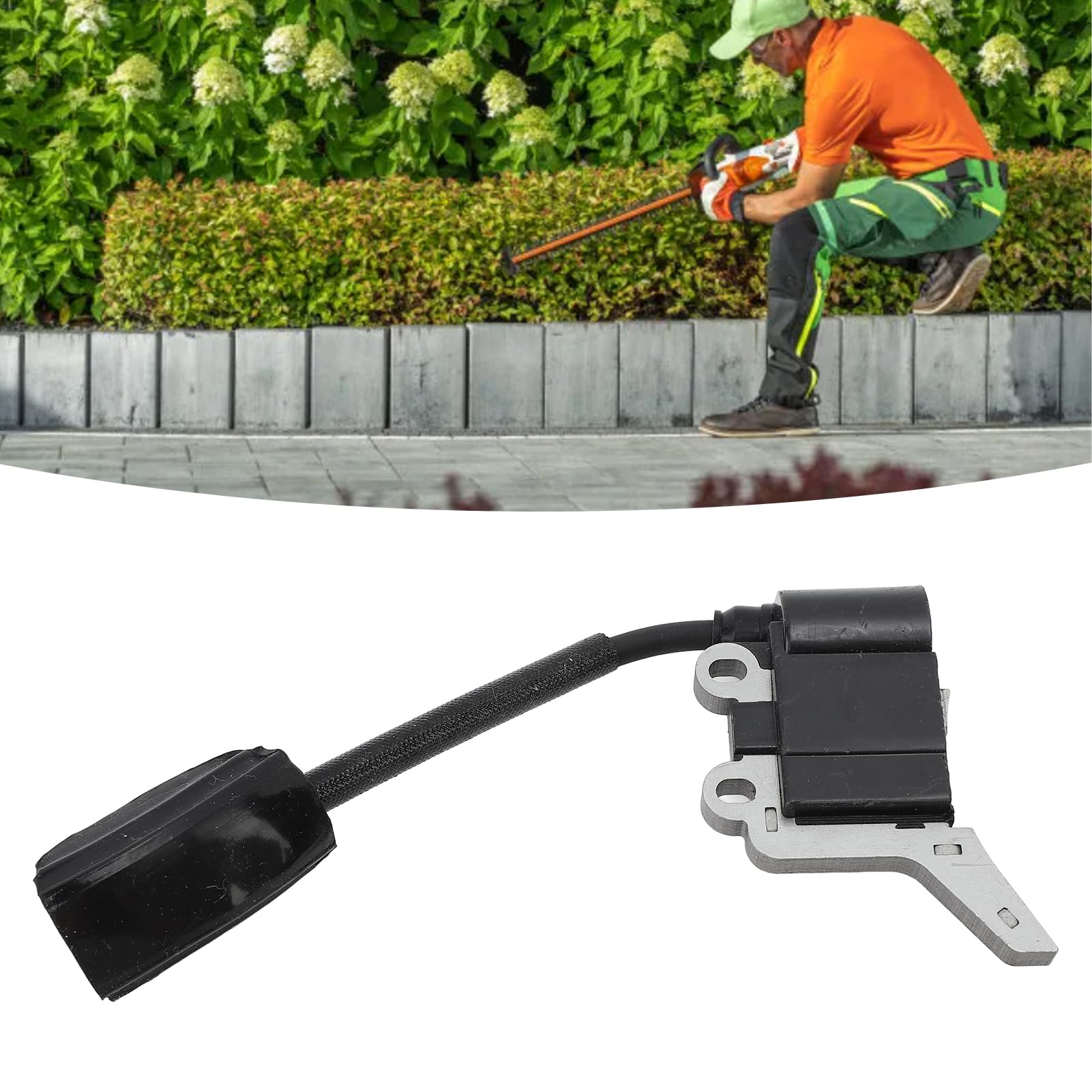 Akozon 589372401 Módulo de Bobina de Encendido de Cortasetos Reemplazo de Hierro de Plástico para 226Hd60S 967279801 Compatible Resistente a la Erosión