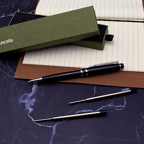 Miniatura 2 de Ancolo Juego de bolígrafos Bolígrafos de escritura de lujo para hombres o mujeres. Con caja de regalo y 2 recambios de tinta negra adicionales.
