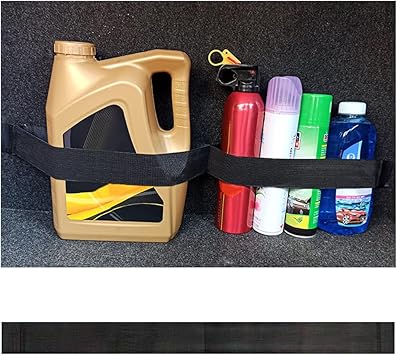 Elastic Car Trunk Organizer Straps with Hook and Loop Tape+2 "Pocket,20"/27.5"/31.5Car Organizers,Organize the Cluttered Trunk Keeps Items from Rolling Around31.5inch Long