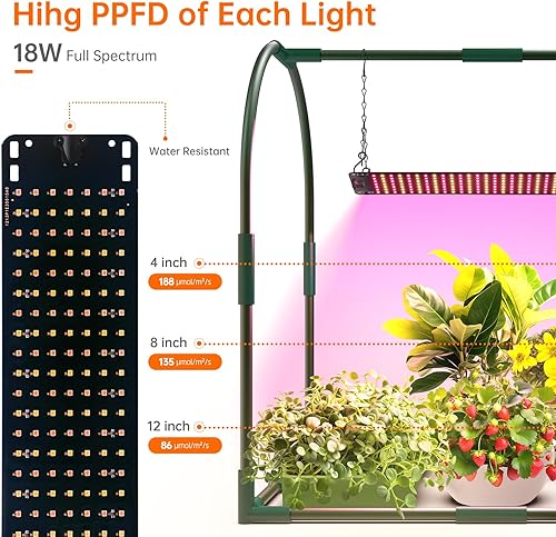 Miniatura 8 de Bstrip Mini invernadero de interior con luces de cultivo, 27.2 pulgadas de largo x 19.9 pulgadas de ancho x 27.2 pulgadas de alto, invernadero
