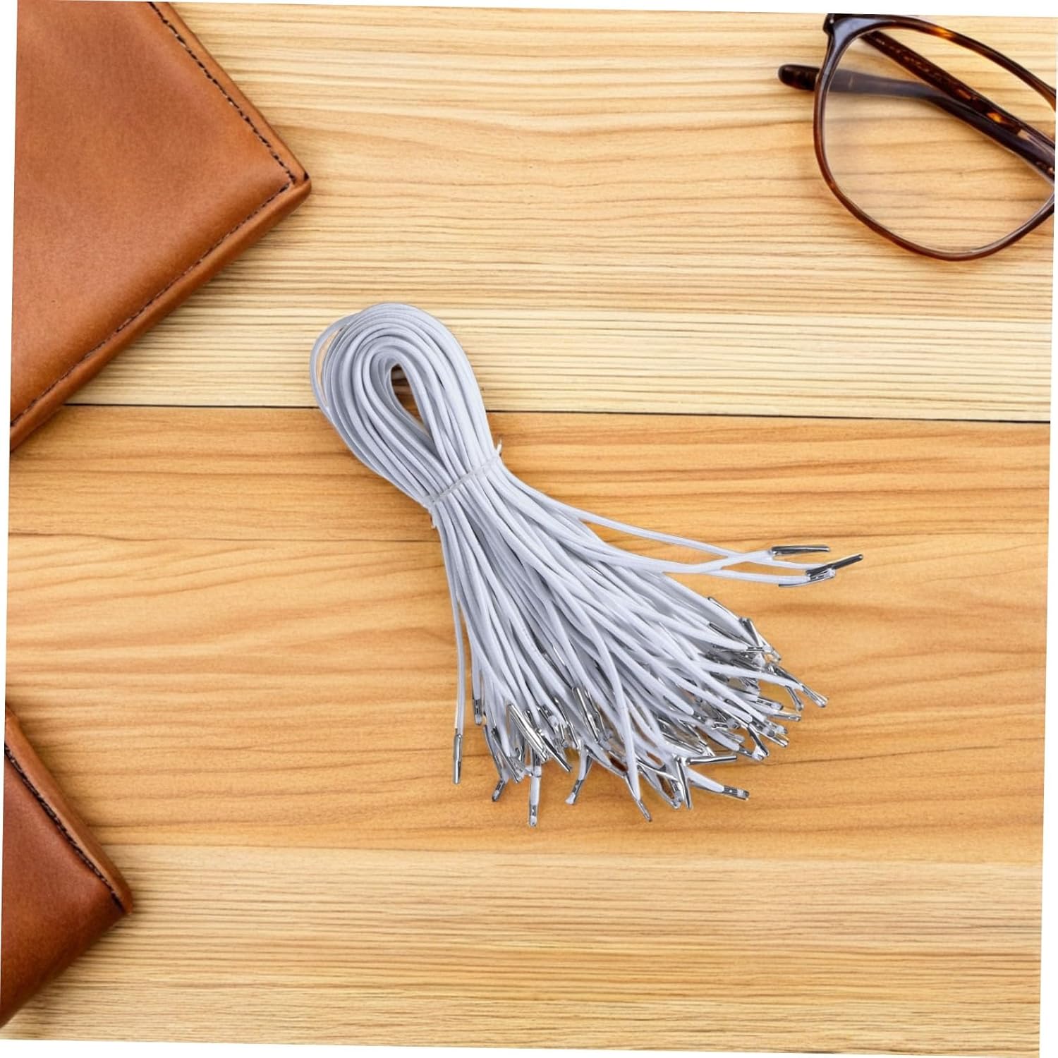 NUOBESTY 300pcs Strong Elasticity Elastic Ropes Barbed Cords for DIY Arts Crafts