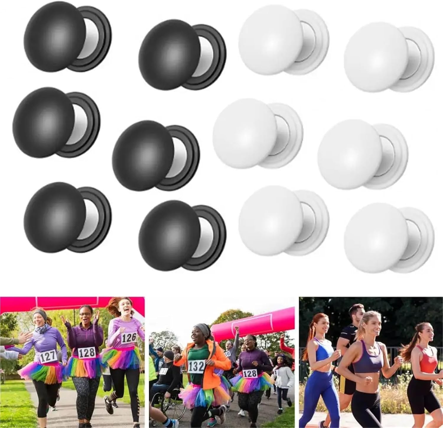 Race bib Clips 16Pcs Race Number Clips Bib Holders Running Fix Belt Cloth Buckle Triathlon Run Cycling Accessories