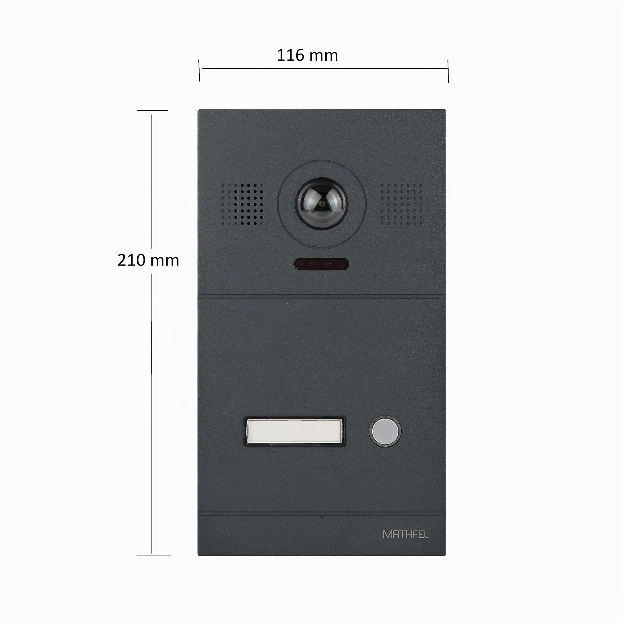 MATHFEL Video Türsprechanlage mit 10'' Monitor, 2 Draht Türklingel mit Kamera und Türöffner für 1-Familienhaus - Video Gegensprechanlage, Sprechanlage mit Kamera, Videotürklingel
