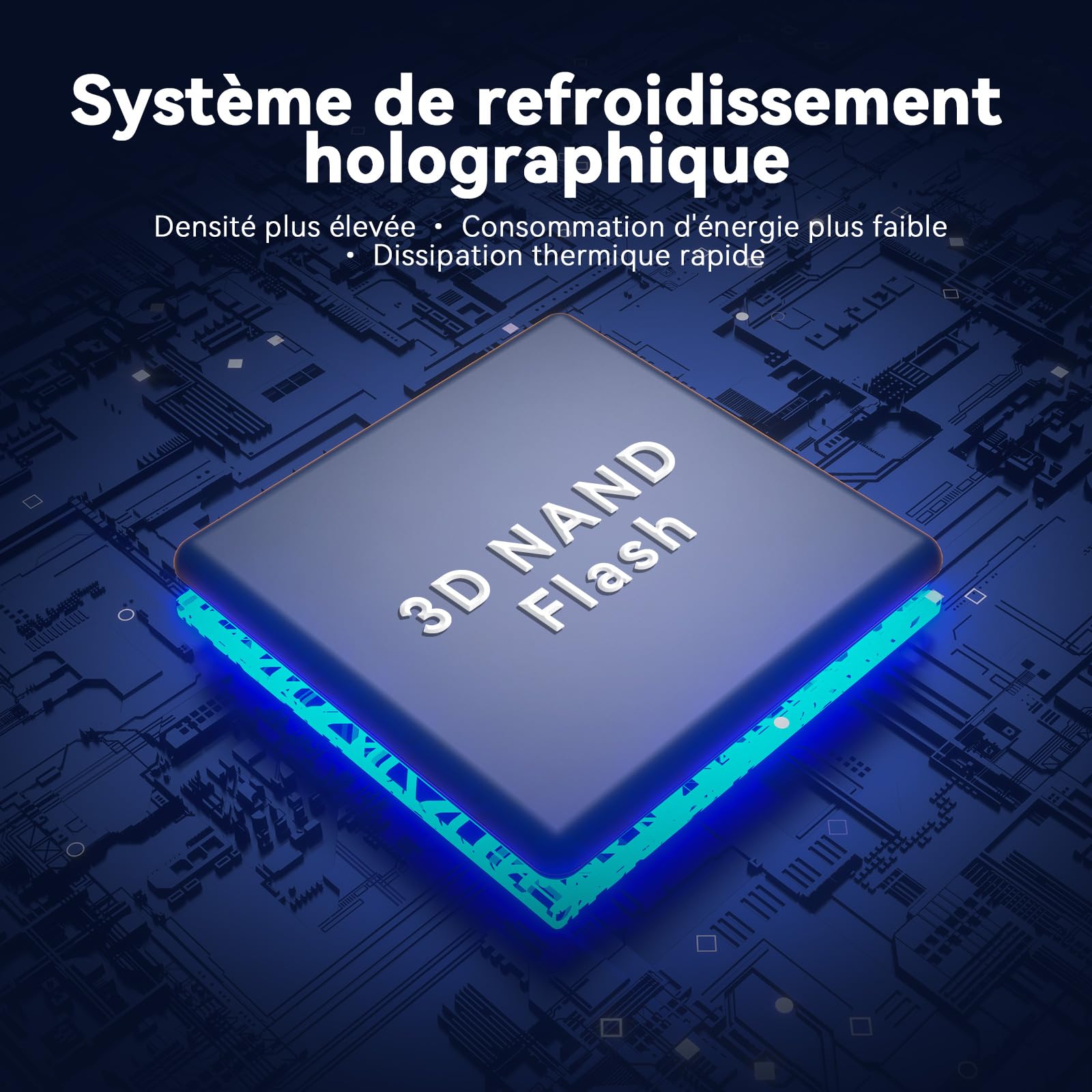 KingSpec ONEBOOM X400 SSD Interne 1To M.2 NVMe 2280 PCIe Gen4 - Mémoire 3D TLC NAND pour Gaming, Vitesse de Lecture jusqu'à 7400 Mo/s - Compatible PS5/PC/Ordinateur Portable