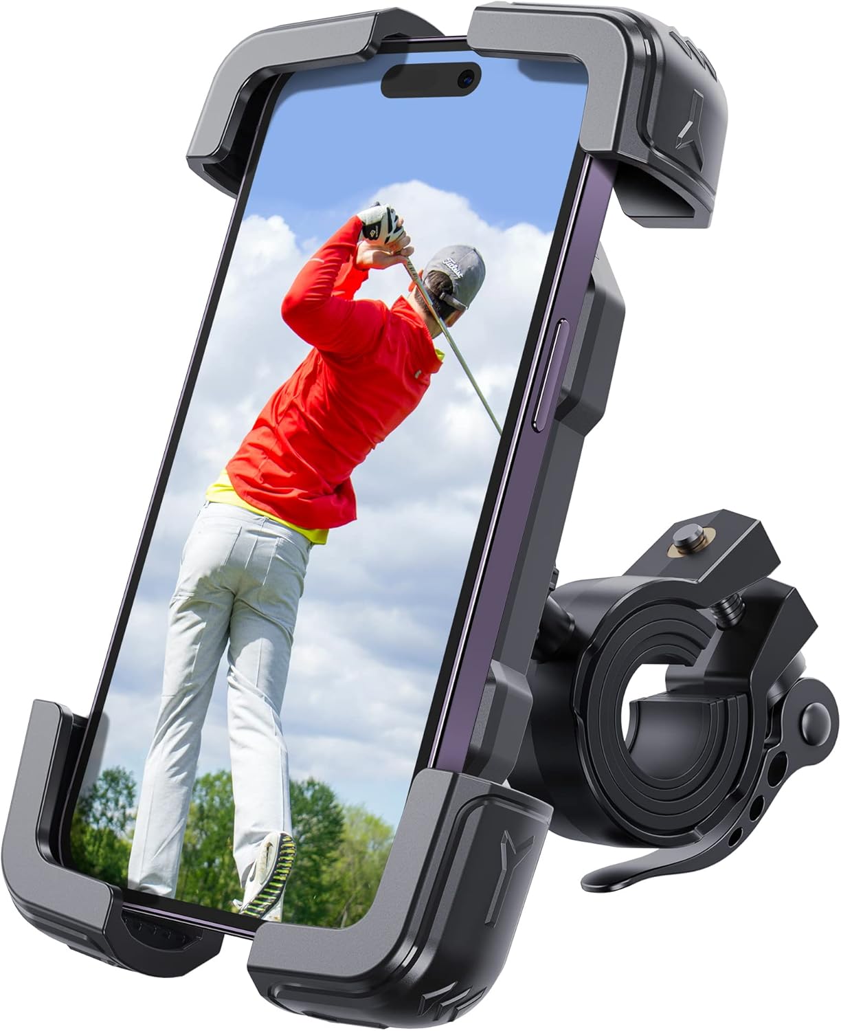 TOPGO Golf Cart Phone Holder, Super Solid Phone Holder for