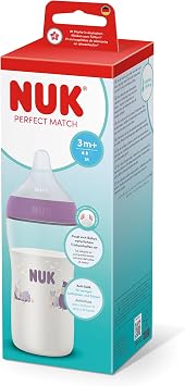 NUK Perfect Match PP Biberon, 260 ml, Hipopotam