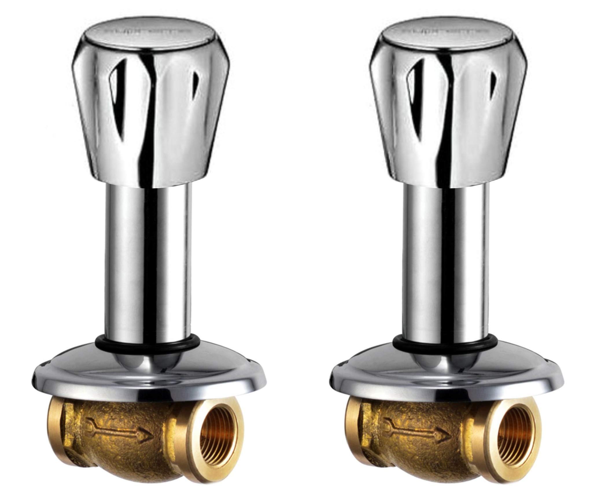 DRIZZLE Conty Brass Concealed 20 MM Stop Cock Quarter Turn Bathroom Tap (3/4 Inch, Silver, Chrome Finish, 2-Pieces)-image-19