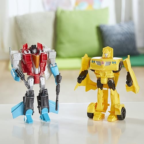 Miniatura 8 de Transformers Toys Heroes and Villains Bumblebee and Starscream - Paquete de 2 figuras de acción para niños de 6 años en adelante, 7 pulgadas