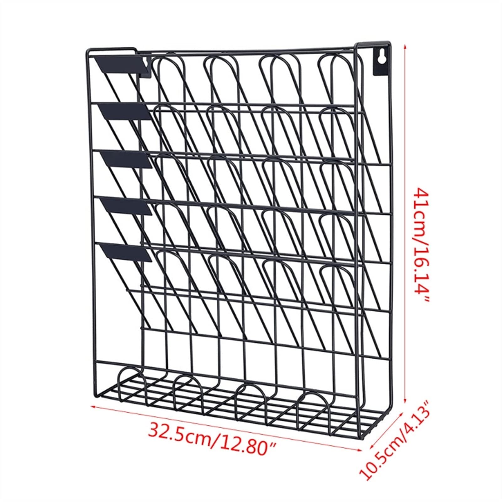 Revisteros Carpeta Clasificadora Soporte de archivo de metal montado en la pared del bastidor de la rejilla de 6 puertos Rack de correo de la revista de 6 puertos, utilizado for el mostrador de oficin