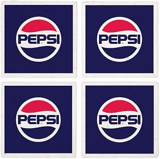 CafePress Pepsi 90S Logo Tumbled Stone - Set of 4 Coasters Set of 4