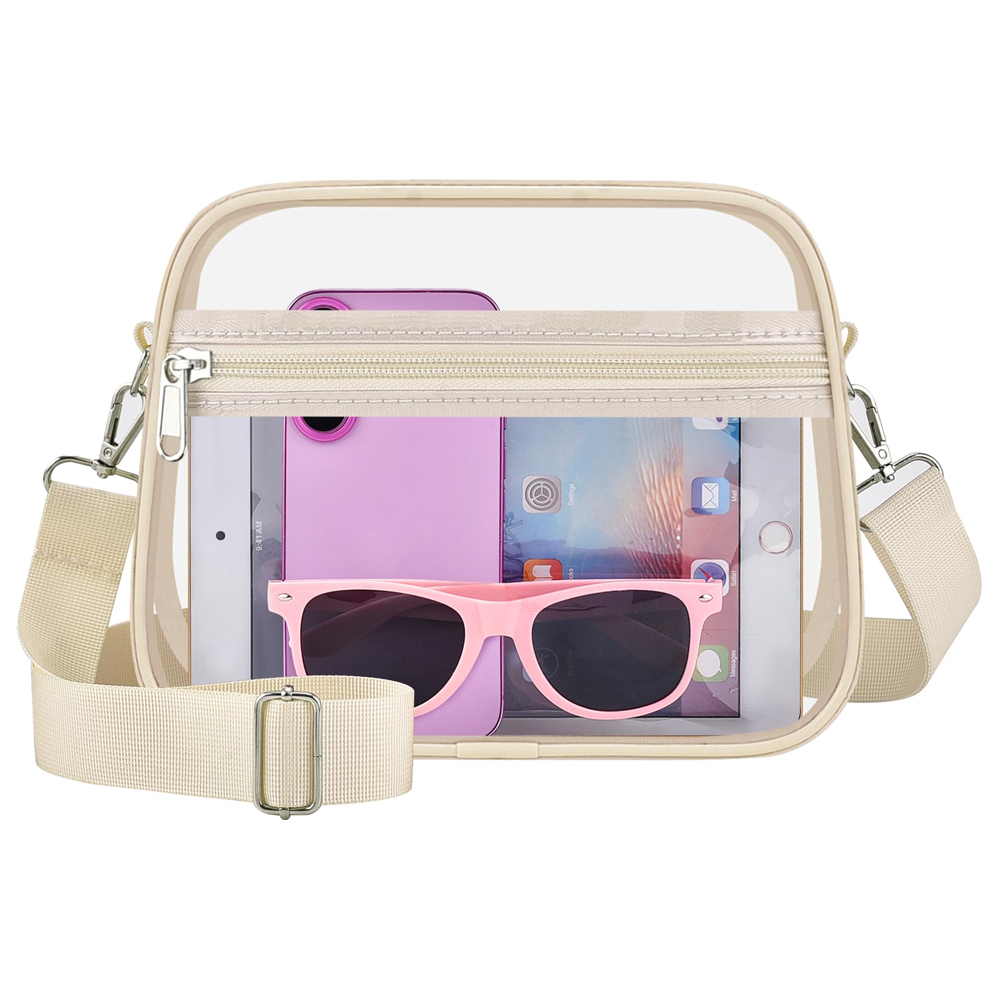 Oraben Clear Bag for Stadium Events Clear Purse Stadium Bag Satchel Handbags for Sports Events Concerts Festivals