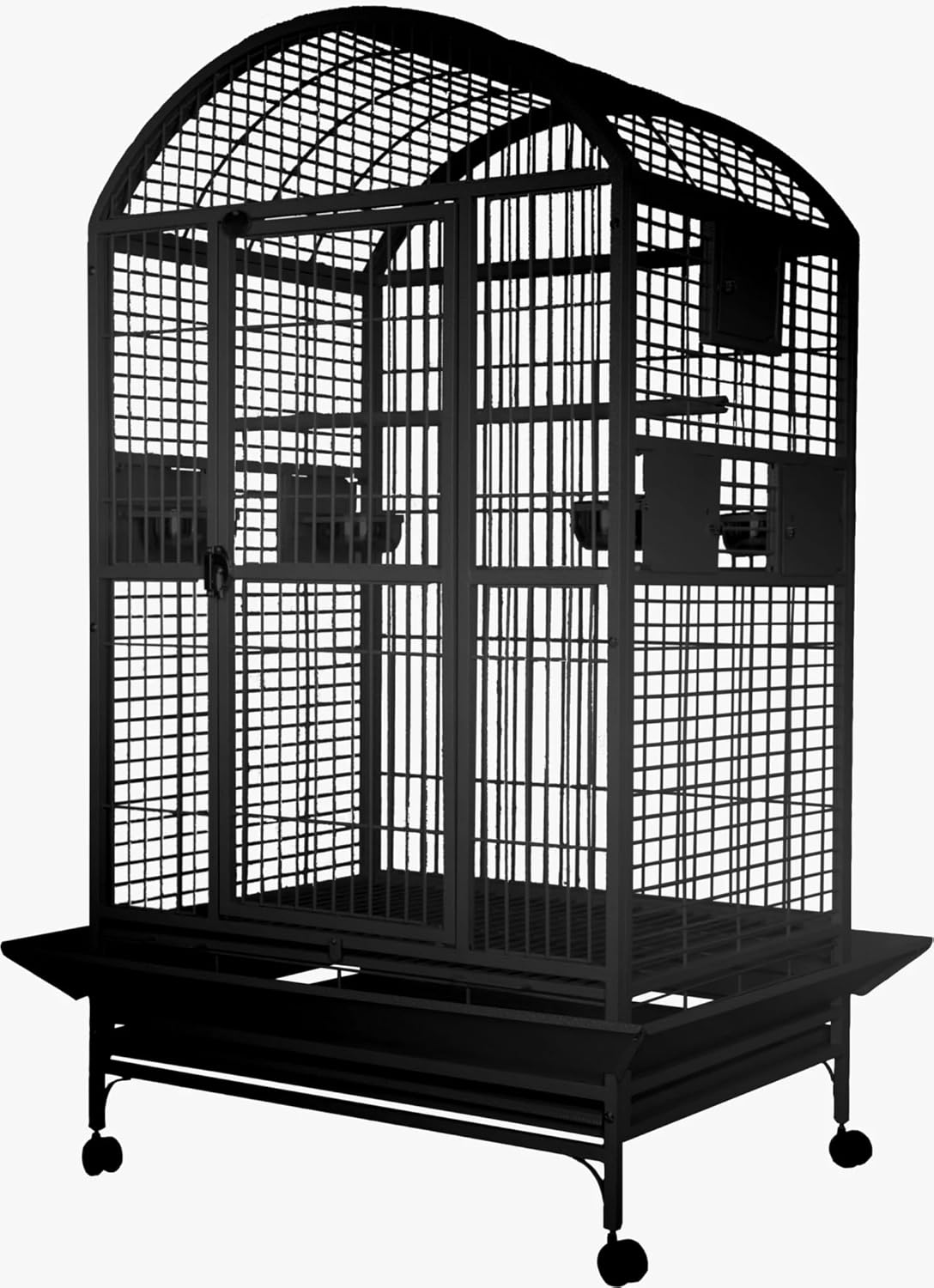 A&E Cage 9004030 Black Dome Top Bird Cage with 1" Bar
