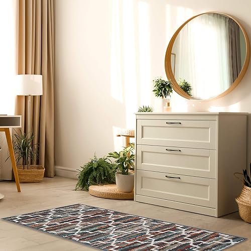 Miniatura 6 de Juego de 3 alfombras modernas y contemporáneas de 5 x 7, alfombra de pasillo de 2 x 5, alfombra decorativa de 2 x 3, sala de estar, dormitorio,