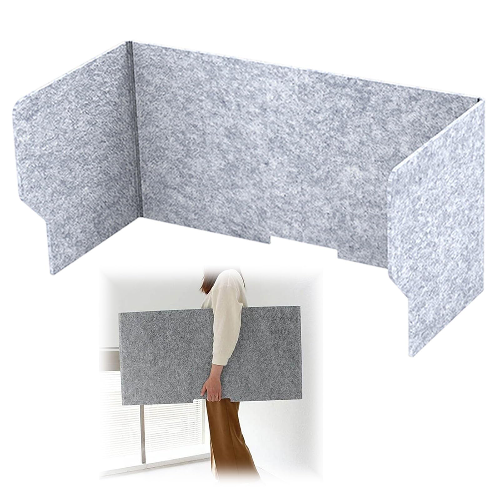 ZBBDFAZD Soundproof Desk DividerFoldable Office Panel 60/80/100cmNoise Reduction & Visual Distraction Control Cubicle Partition for Enhanced Focus