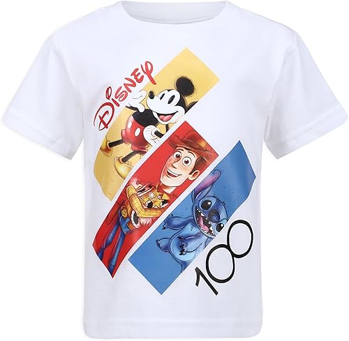Miniatura 4 de Disney Paquete de 3 camisetas para niños pequeños y niños pequeños, azulgrisblanco