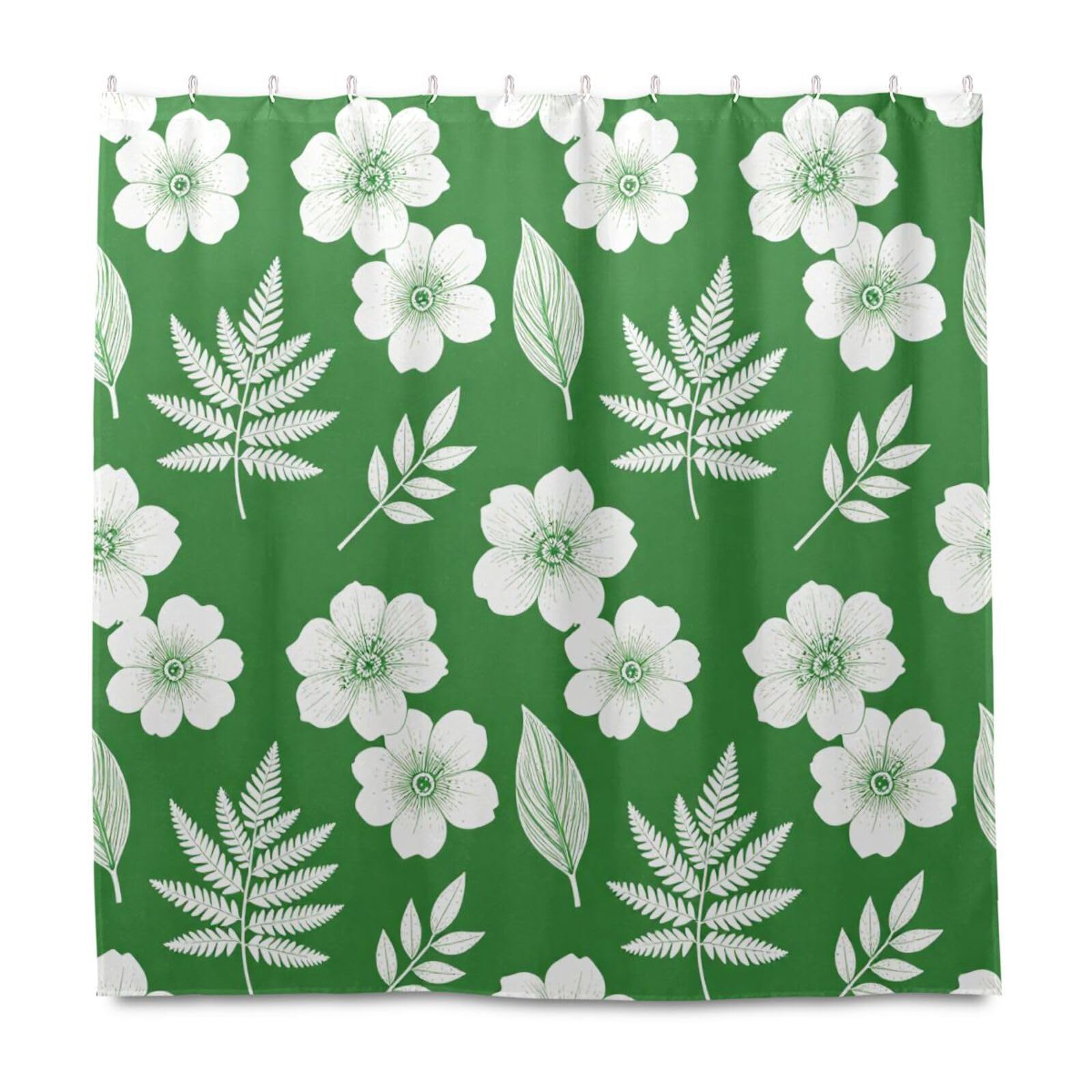 Rideau de douche chic anémone en tissu haut de gamme 183 x 183 cm
