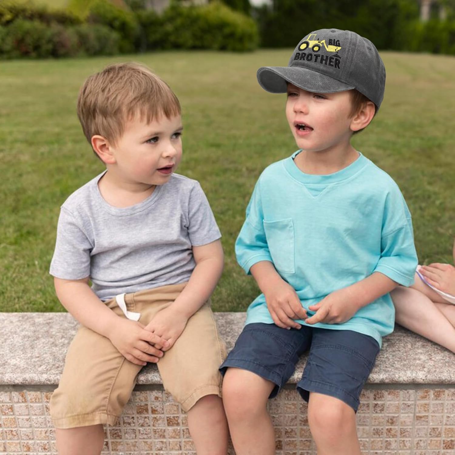 Cute Embroidered Baseball Cap for Kids Age 3-8, Funny Adjustable Cotton Embroidery Hat for Boys Girls - Image 3