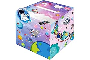SietDESEO Valentines Day Box for Kids Space Flight Theme Valentines Mailbox for...
