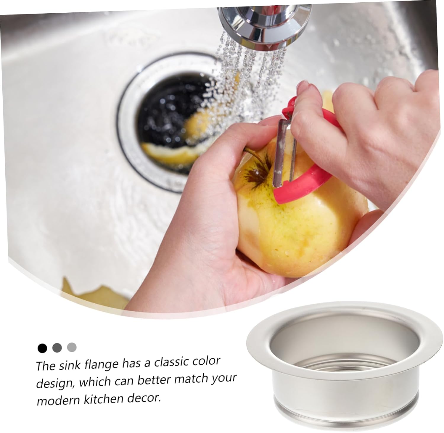 Garbage Disposal Drain Strainer Sink Flange Gasket Stainless Steel Fit for Kitchen Sink