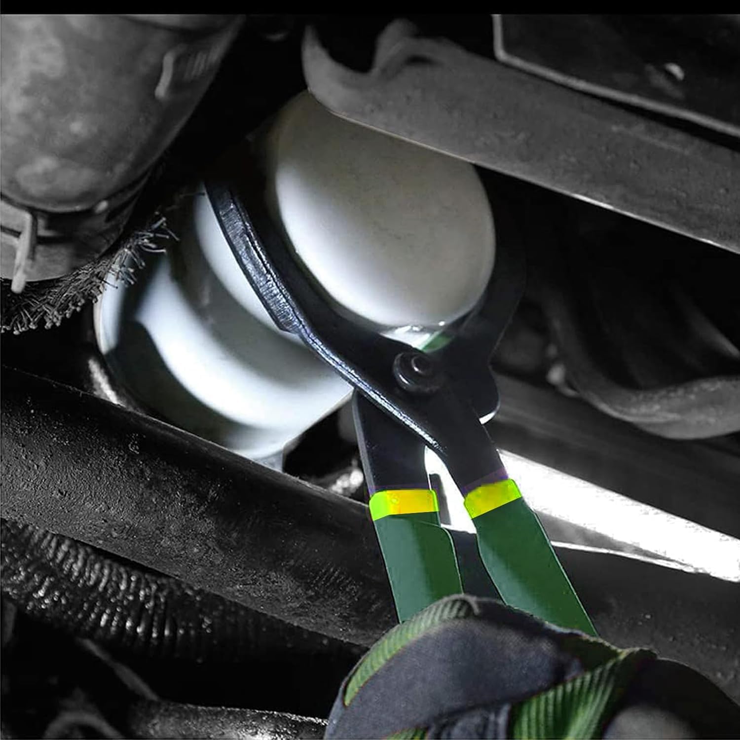 Chiave Regolabile Per Filtro Olio | Pinza In Acciaio 45 | Apertura 40-150 Mm | Lunghezza 24 Cm | Impugnatura Antiscivolo | Per Auto, Moto E Camion