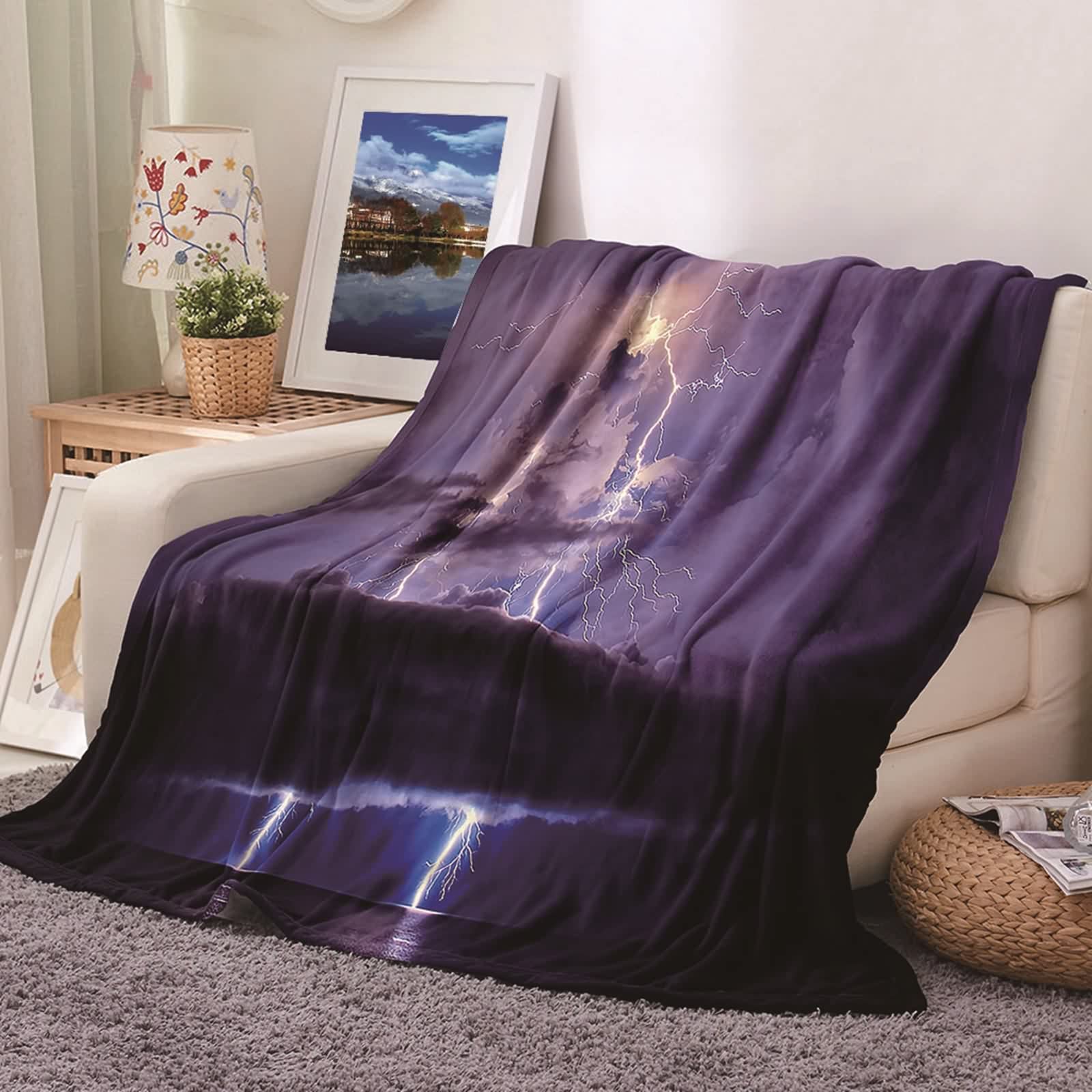 Couverture polaire flannel douce 80x120cm KnSam plaid confortable canapé chambre
