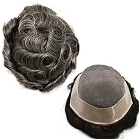 Vista 39 de LYRICAL HAIR Toupee - Sistema de cabello de repuesto para hombre, monofilamento para hombre, postizo duradero con revestimiento de poliéster NPU