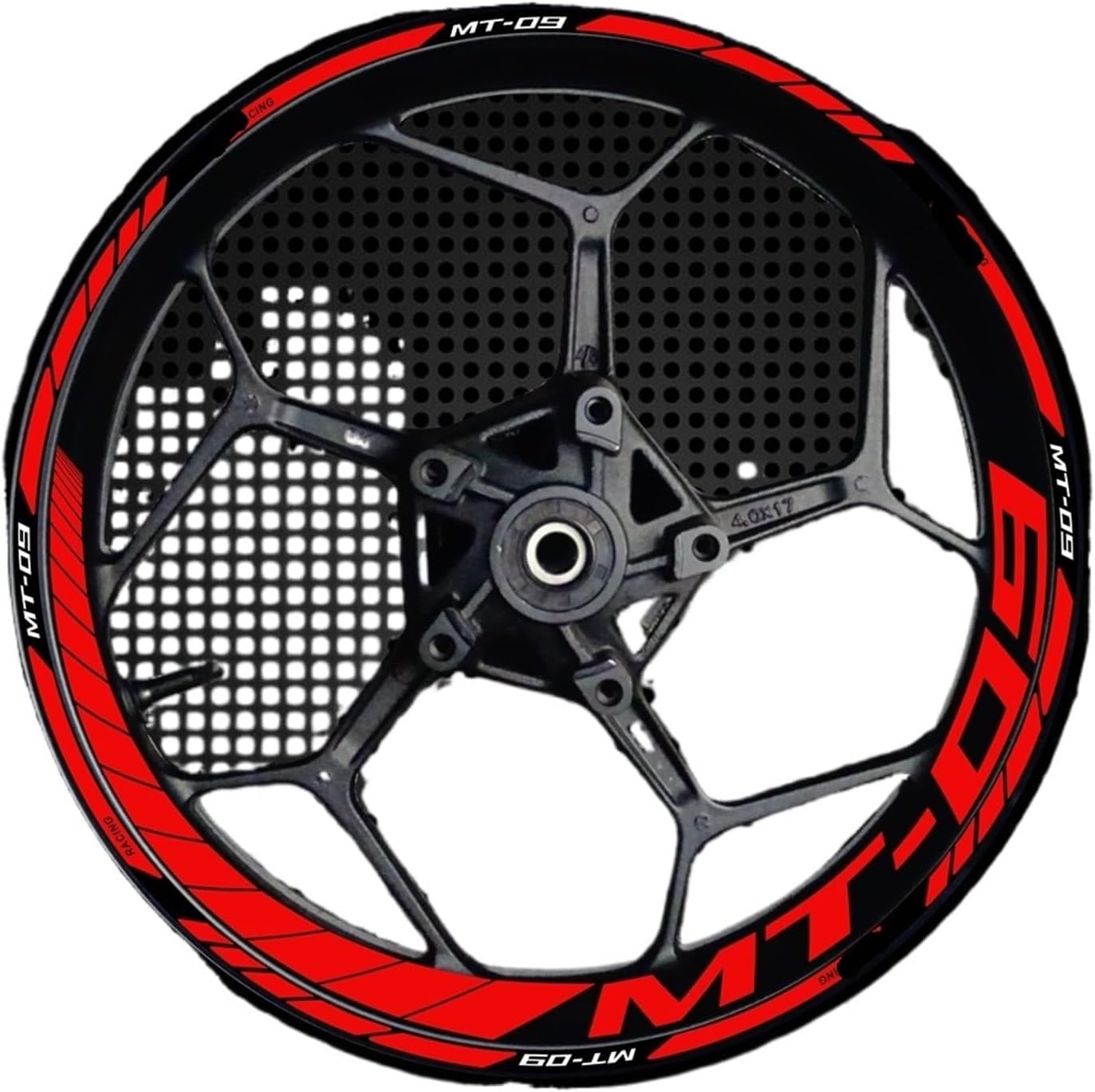 Wheel Stickers for Ya&maha for MT-09 for MT09 for MT 09 Motorcycle Reflective Wheel Sticker Rim Stripe Tape Decal Waterproof Accessories Decals(Color 7)