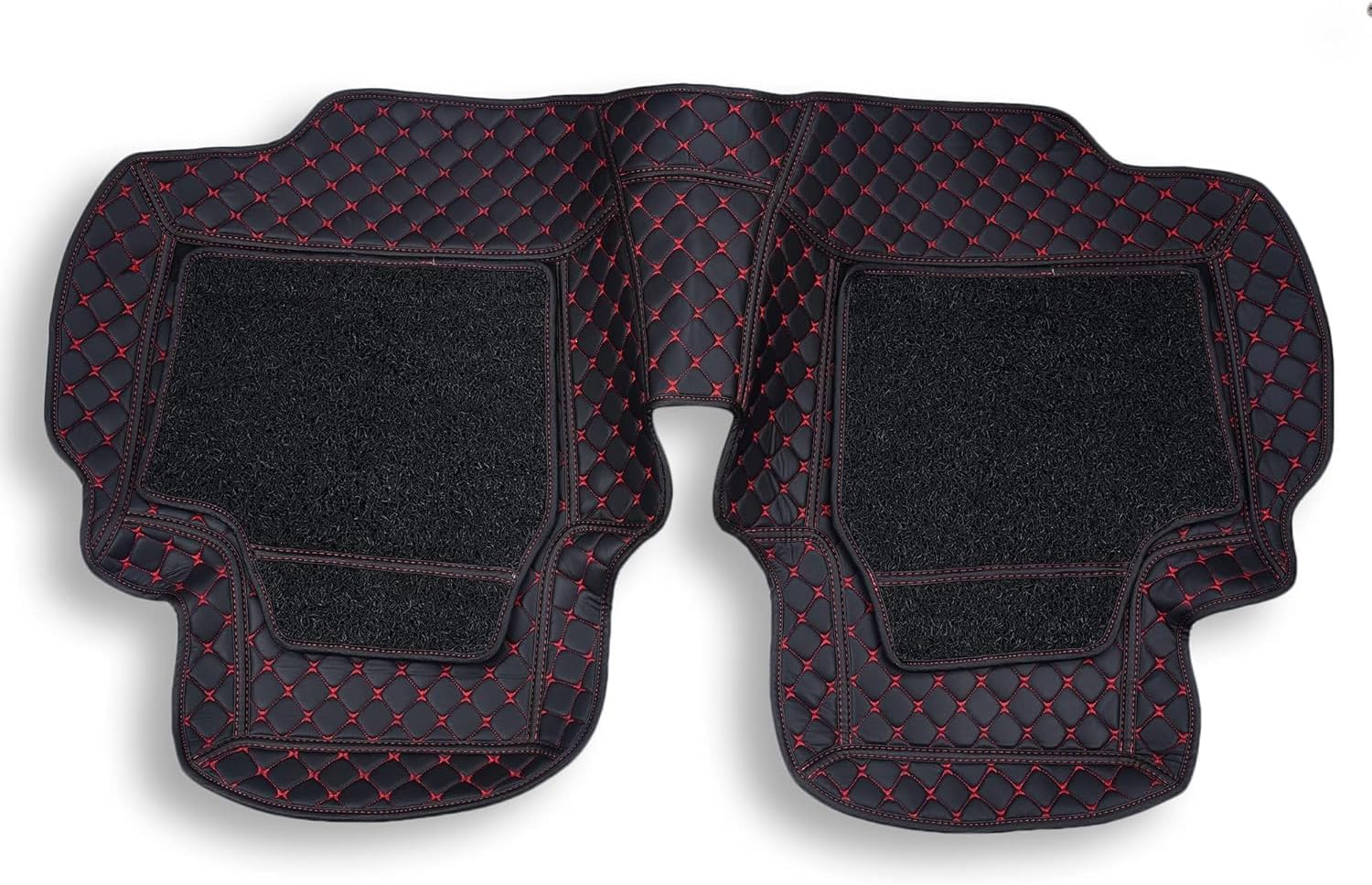 Auto Soft Premium 7D Car Mats | Car Foot Mats Custom Fitted Luxury Napa Leather,Water Proof and 100% Washable Mats (Red Black, Tata Punch)