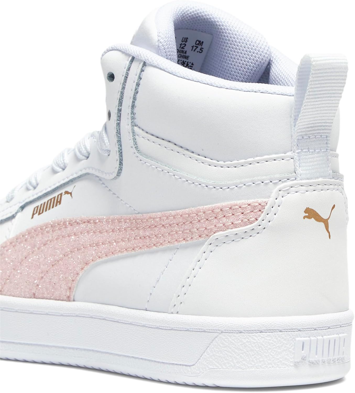PUMA Kids Boys Caven 2.0 Lace Up Sneakers Shoes Casual - White