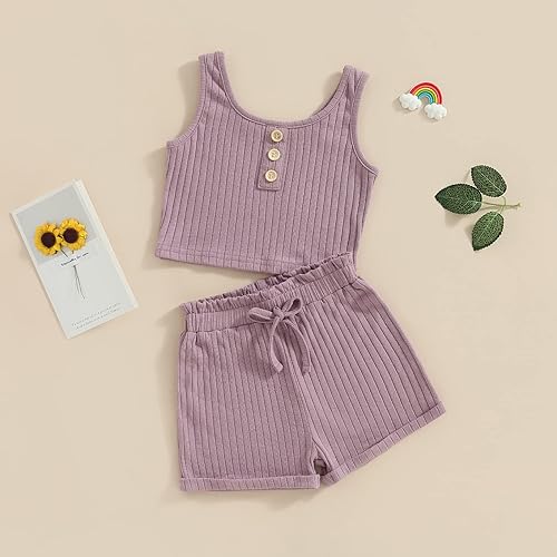 Miniatura 3 de Ropa de verano para niña pequeña, con estampado de margaritas, sin mangas, con volantes, pantalones cortos