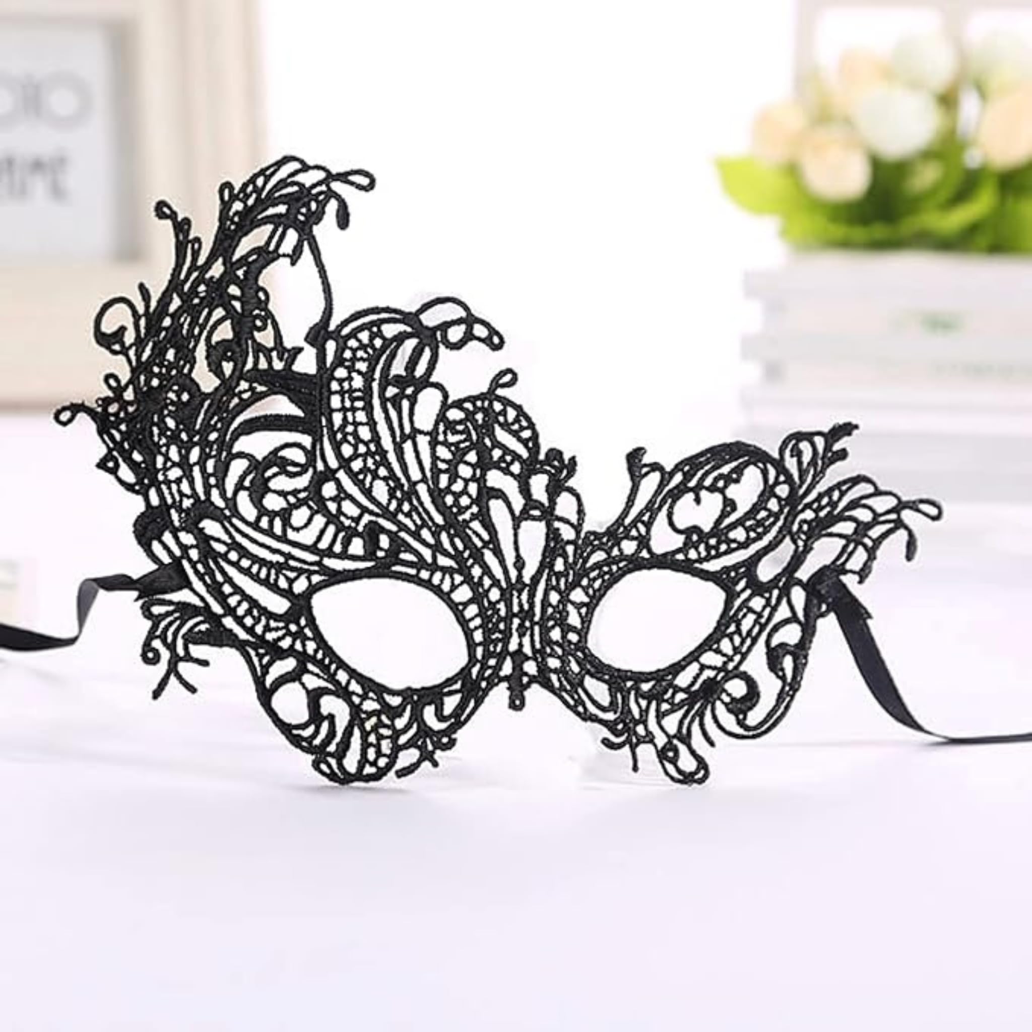 WANNA PARTY 2Pcs Couple Masquerade Masks, Venetian Masquerade Mask for Men, Lace Masks for Women,Halloween Masks Vintage for Costume Party