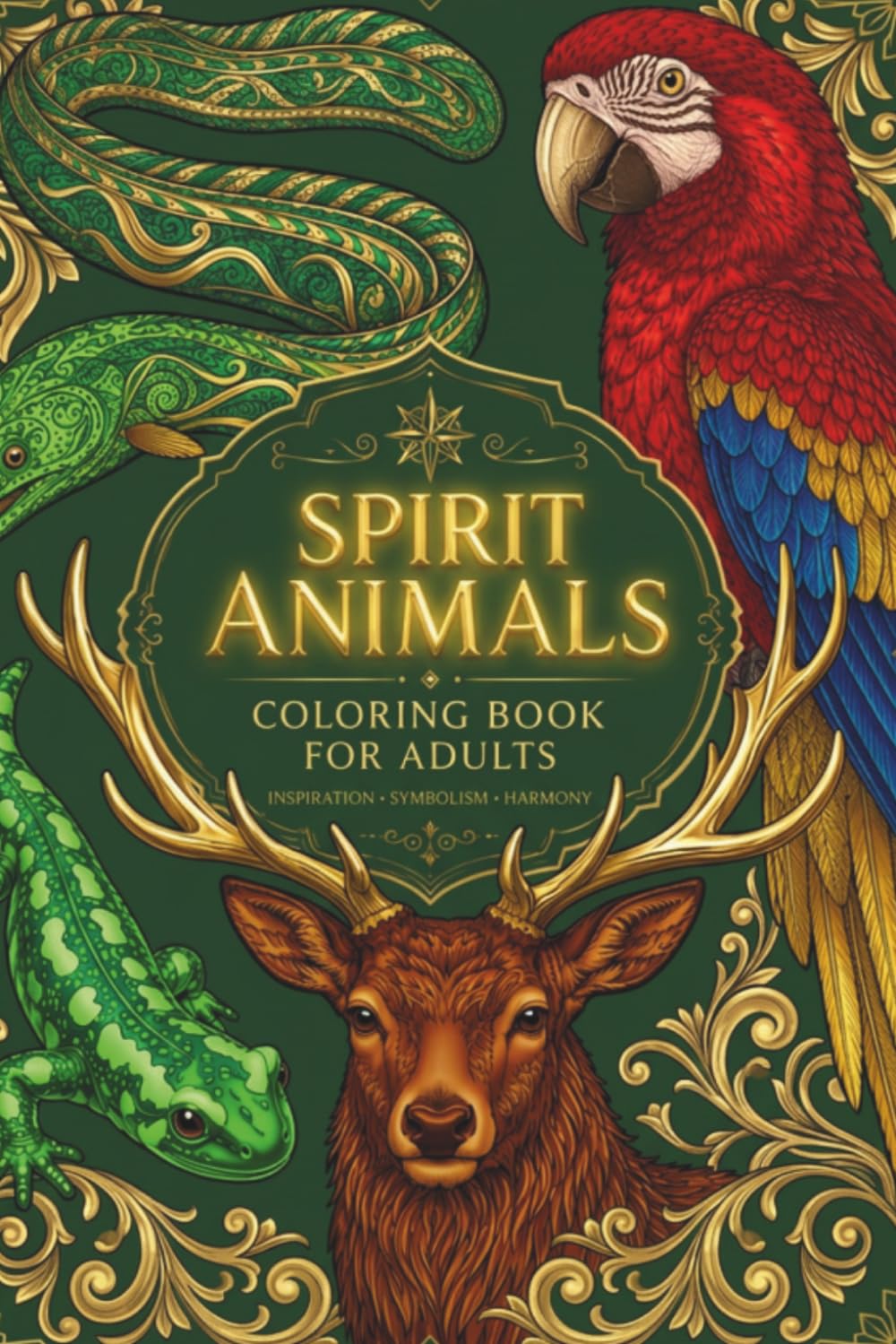 Spirit Animals: Coloring Book For Adults