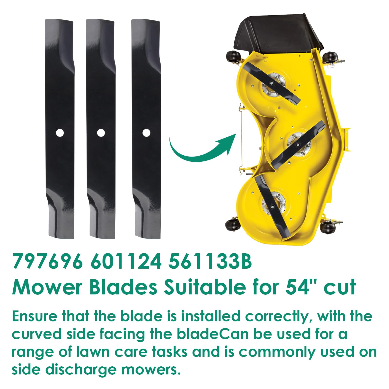 Tractor Back Blade Mower Blades New USA Predator Mulching Blades