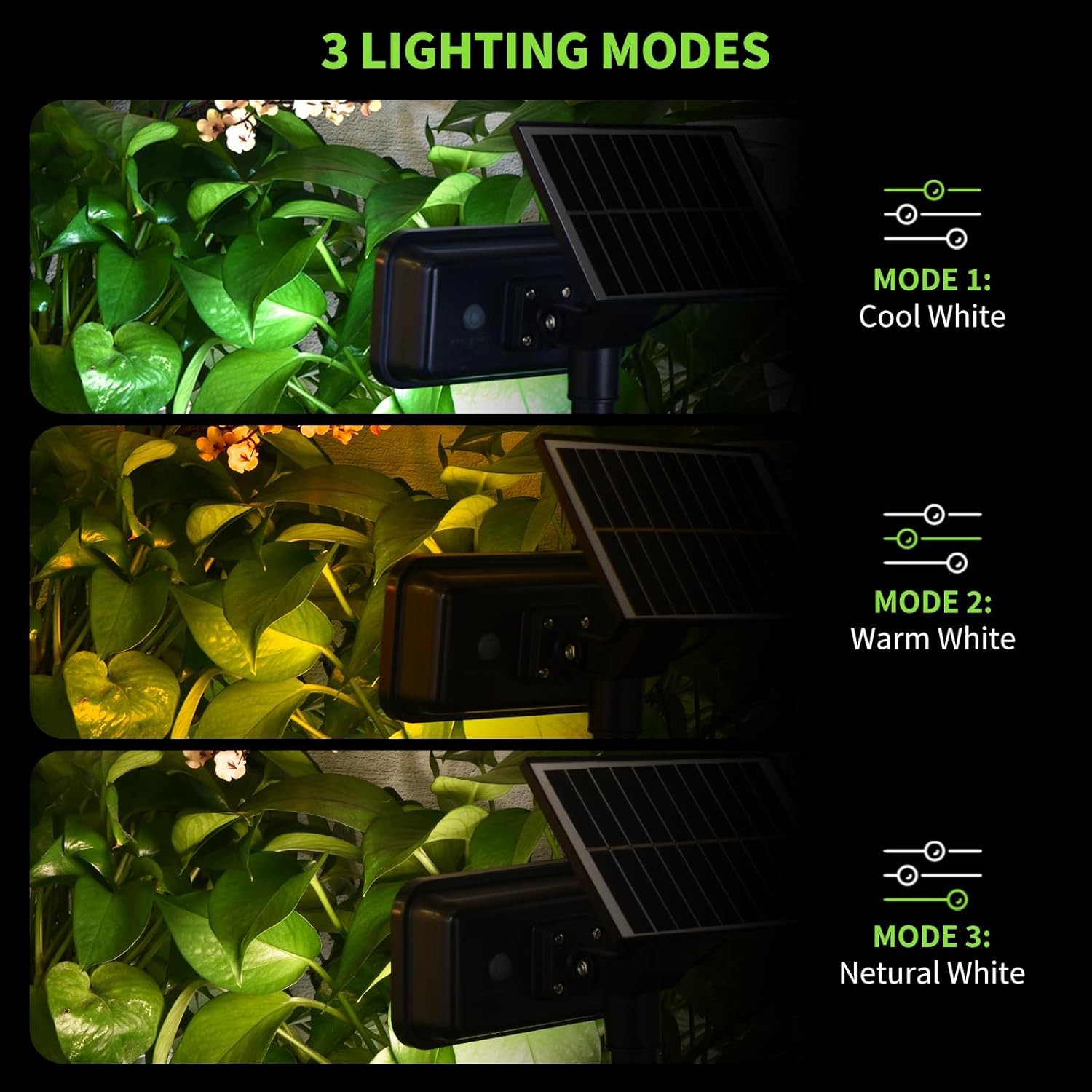Solar Spot Lights Outdoor, 72 LEDs Landscape Lighting with 3 Lighting Modes and Auto On/Off, 360° Adjustable IP65 Waterproof Solar Powered Landscape Lights for Yard, Garden, Pathway, 4 Pack