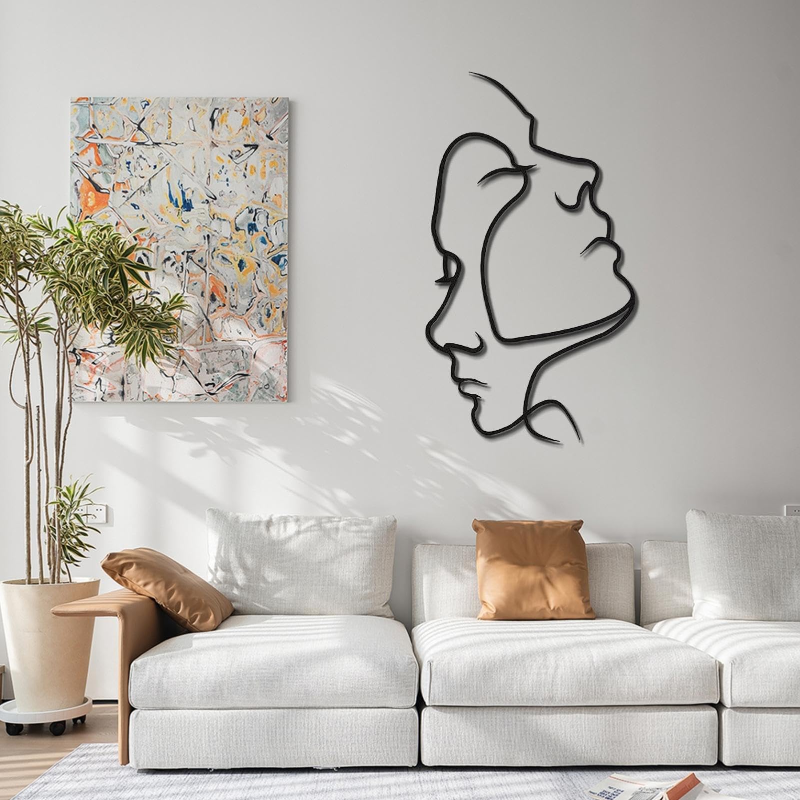 6 Metall-Wandbilder Minimalistisch – Abstrakte Frauen-Silhouetten Für Moderne Deko