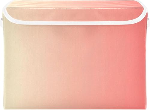 GAIGEO Contenedores de almacenamiento de tela degradada rosa, organizador de cubos de armario de gran capacidad, contenedores de almacenamiento para