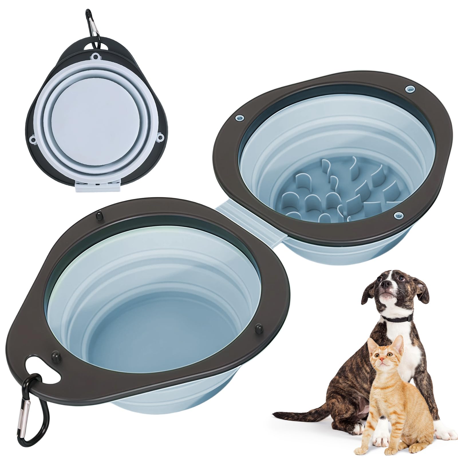 Gamelle pliable pour chien en silicone lors de vos randonnées et balades au parc