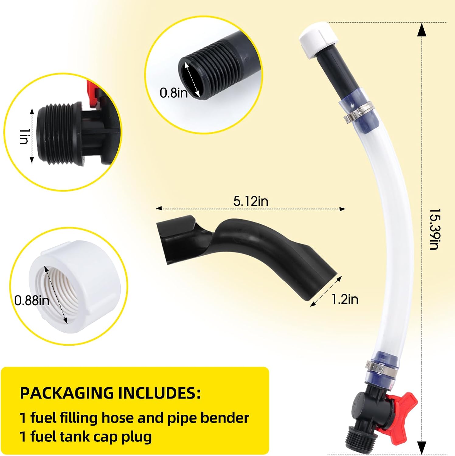 ZJWZCZCMGas Cans, racing fuel jug hose, Fuel Filler Jug Hosewith Ball 3044 Valve Shut Hose,racing VP fuel jug, egs Jugs, LC2 Jugs, Scribner Fuel Jugs,5 Gallon Gas Can for Racing, Trigger Hose