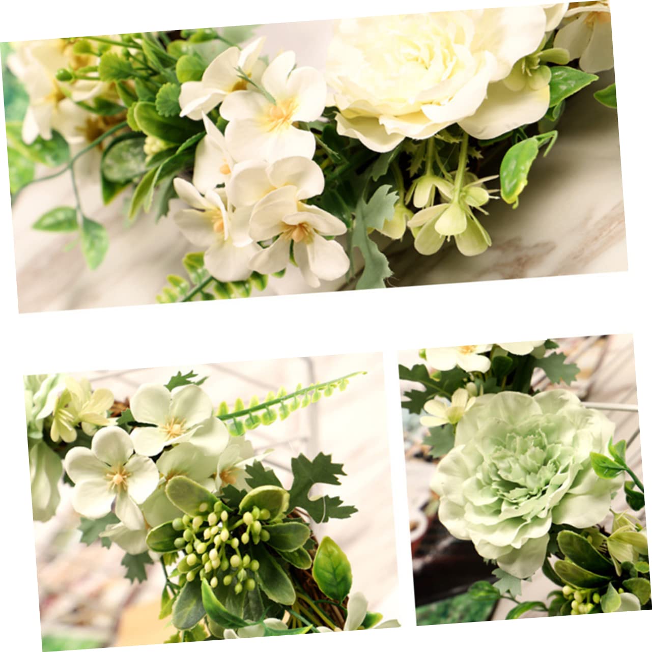 Cabilock 2stücke Künstlicher Camellia Girlande Dekorative Hängende Blumen Für Haustür Hochzeit Und Zuhause Pflegeleichte Deko Ohne Verblassen Frisch Und Natürlich