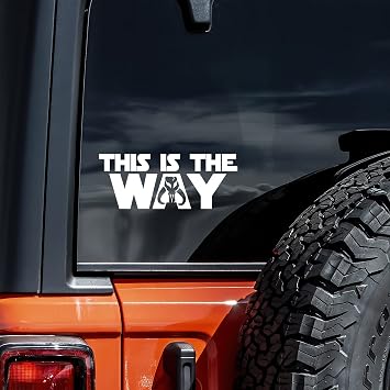 This is The Way Decal Vinyl Sticker Auto Car Truck Wall Laptop | White | 5.5" x 2"