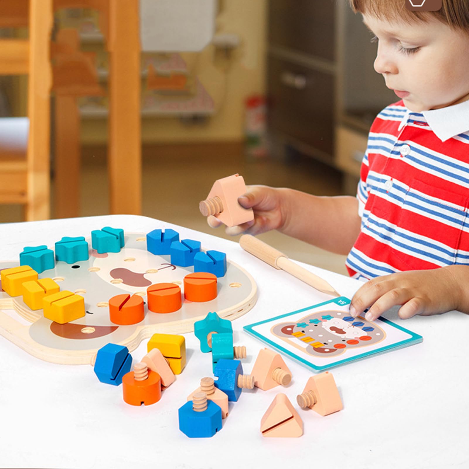Wooden screw board – stimulates fine motor skills and dexterity | Threewood