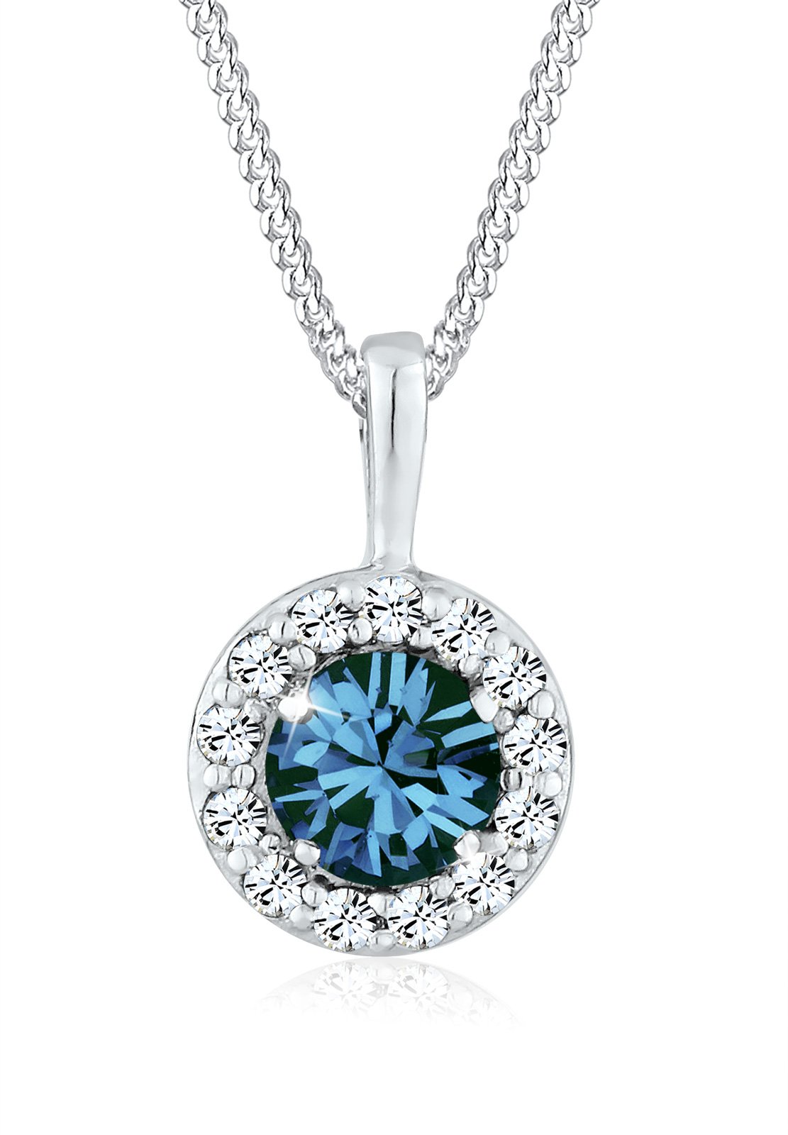 Elli Necklace Elli Necklace Circle Geo Sparkling Crystals 925 Sterling Silver
