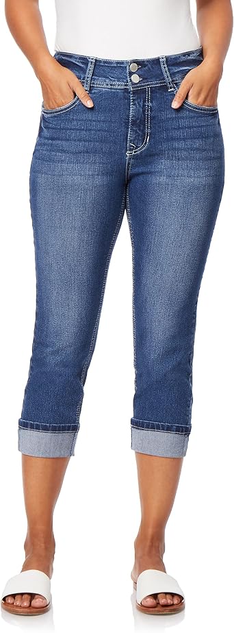 ANGELS Forever Young Womens Curvy Crop Jeans