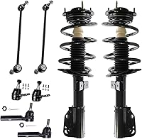 Vista 264 de Detroit Axle - Kit de puntales delanteros para Ford 2000-2004 Focus 2 puntales con muelle helicoidal 2 brazos de control inferiores con rótulas 2001