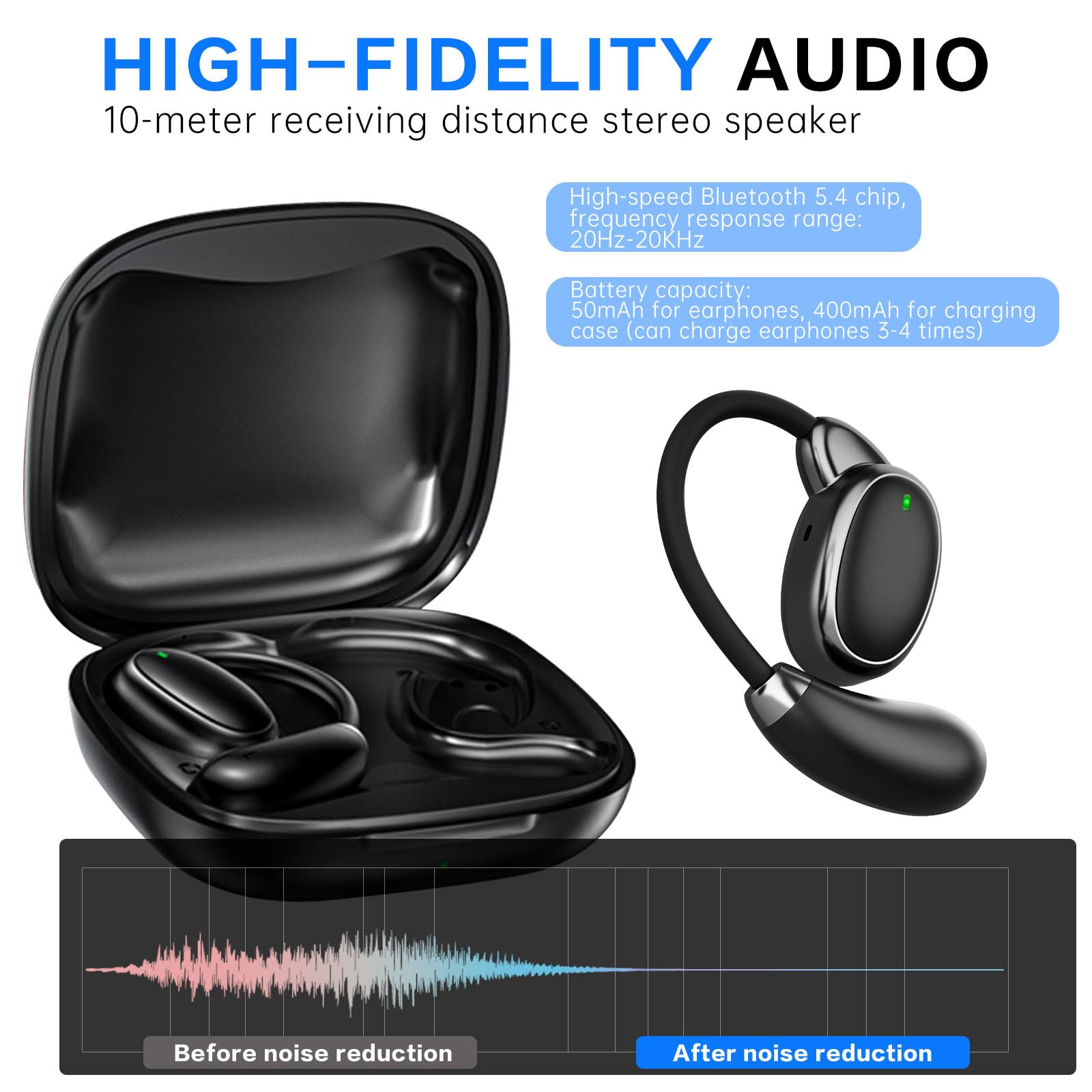 VTrans V18 Bluetooth Translation Earbuds - Real-Time Language