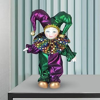 Amazon.co.jp: かわいいセラミック ピエロの置物 座る & 立つ