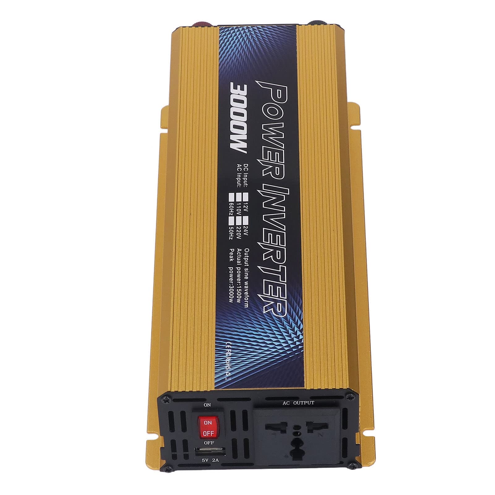 Inversor de Onda Sinusoidal Pura de 3000 W, Inversor de Corriente de 12 V CC a CA, Convertidor Solar Universal para Automóvil, Inversor Solar para Vehículos Al Aire Libre para (220 V)