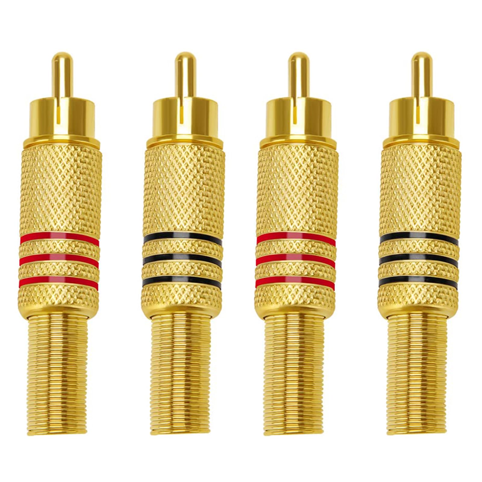 4 Connettori RCA Placcati In Oro, Resistenti, Con Viti Di Bloccaggio Per Saldatura Audio E Video Wbt~p137623017 - Foto 4