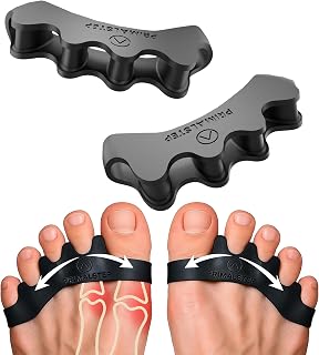 PrimalStep Toe Separators, Spreaders, Spacers, Straightener to Correct Toes for Men and Women, Bunion Corrector, Foot Pain, Plantar Fasciitis, S/M